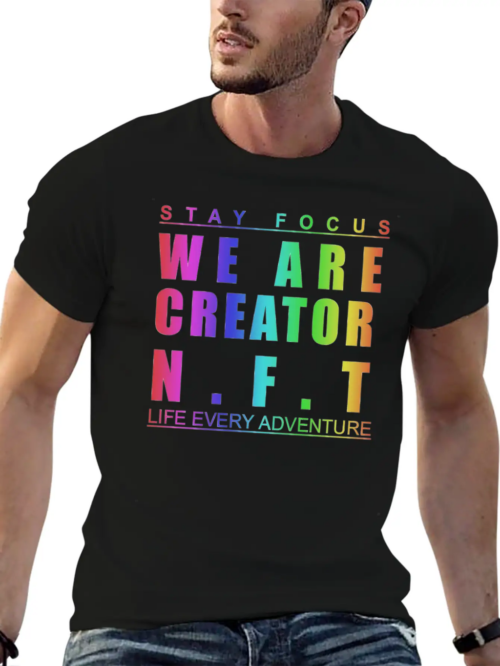 We Are Creator Nft BW Breathable Graphic T-Shirt – Perfect For Casual Days