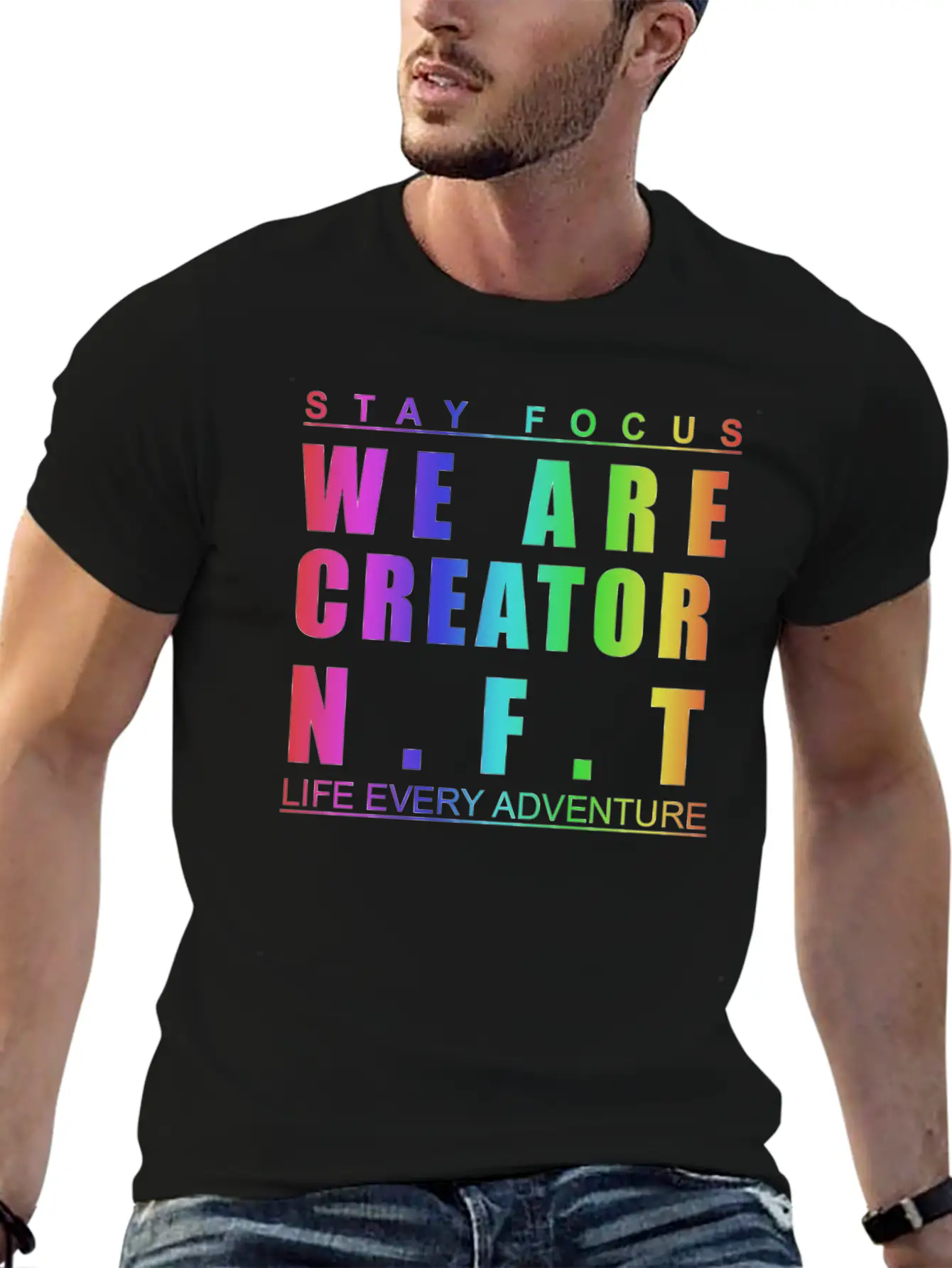 We Are Creator Nft BW Breathable Graphic T-Shirt – Perfect For Casual Days