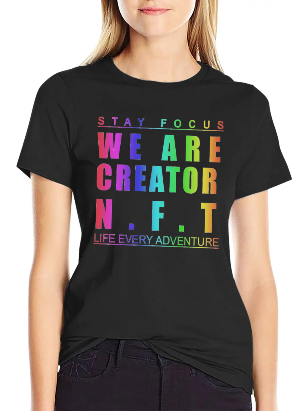 We Are Creator Nft BW Breathable Graphic T-Shirt – Perfect For Casual Days
