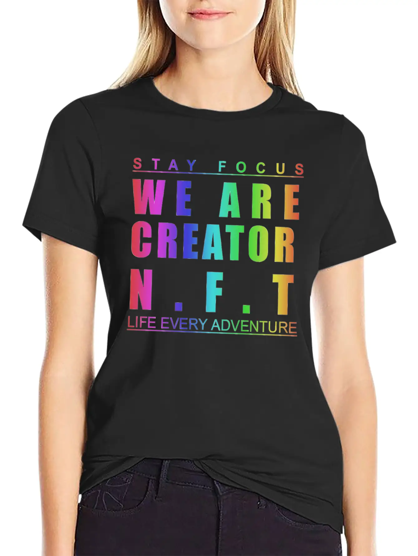 We Are Creator Nft BW Breathable Graphic T-Shirt – Perfect For Casual Days