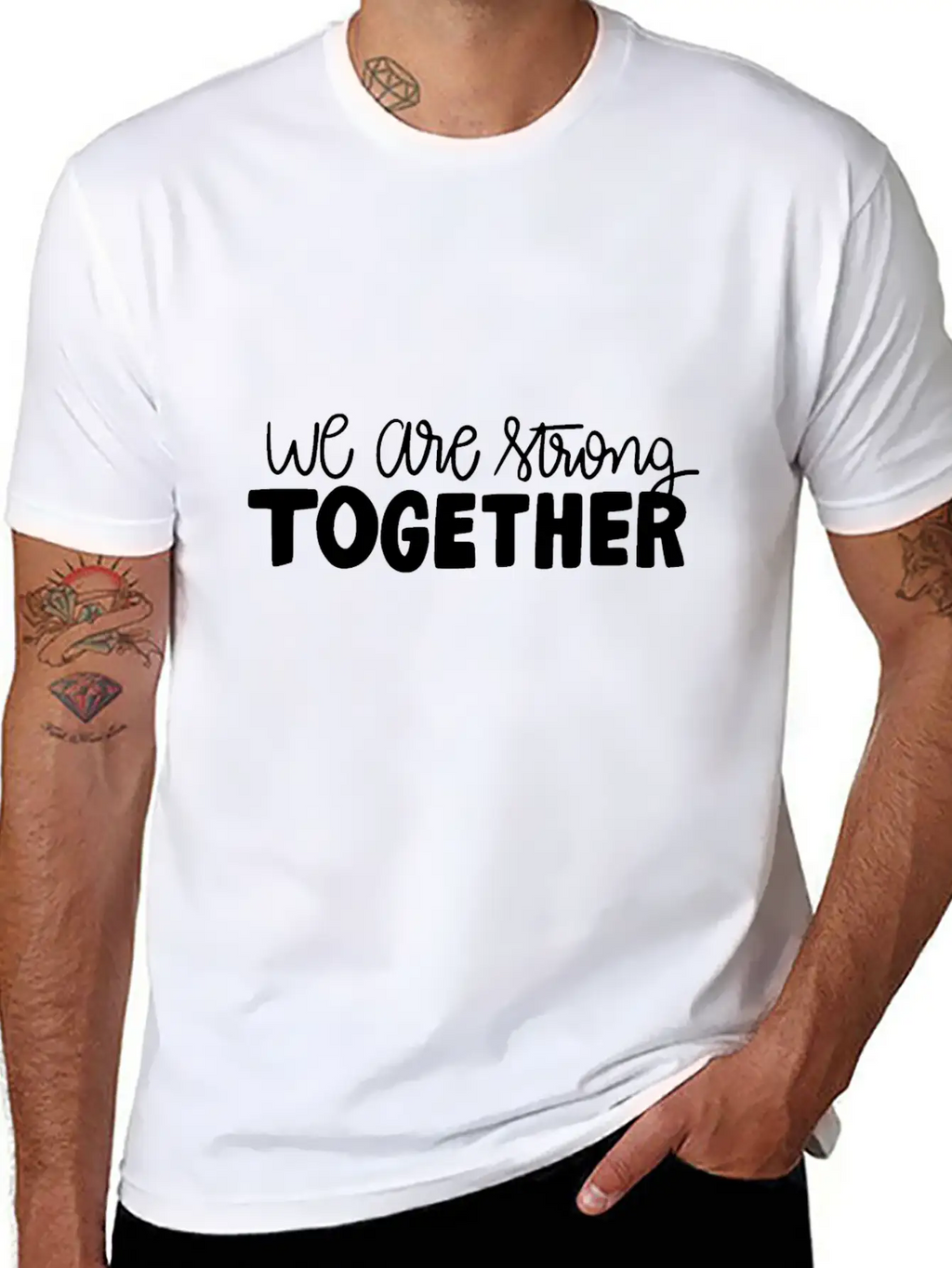 We Are Strong Together Breathable Graphic T-Shirt – Perfect For Casual Days
