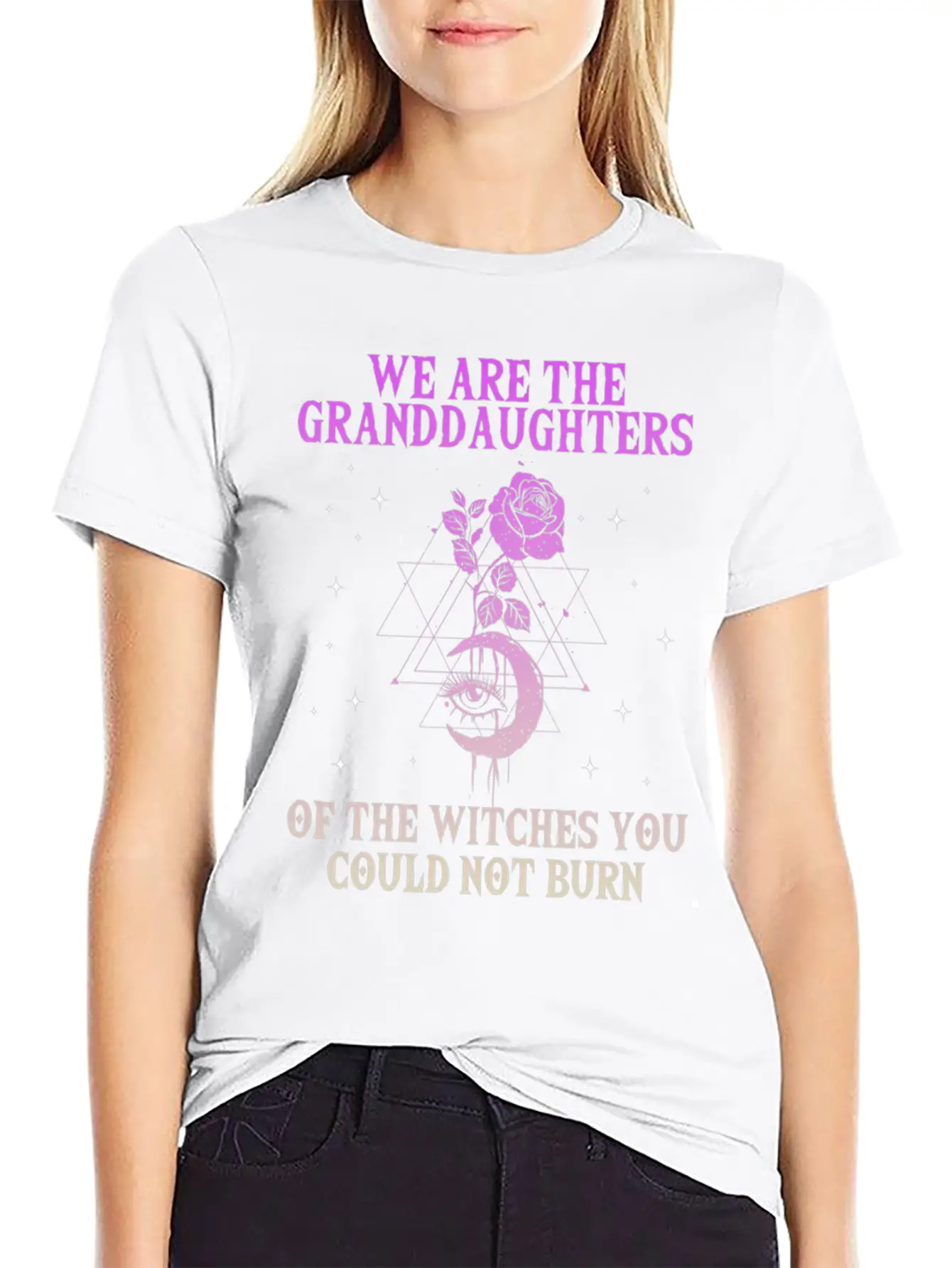 We Are The Granddaughters Of The Witches You Could Basic Graphic T-Shirt – Daily Comfort In Soft Cotton