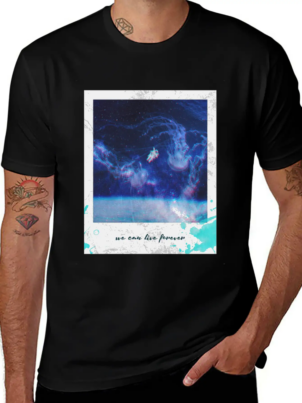 We Can Live Longer Astronaut Breathable Graphic T-Shirt – Perfect For Casual Days