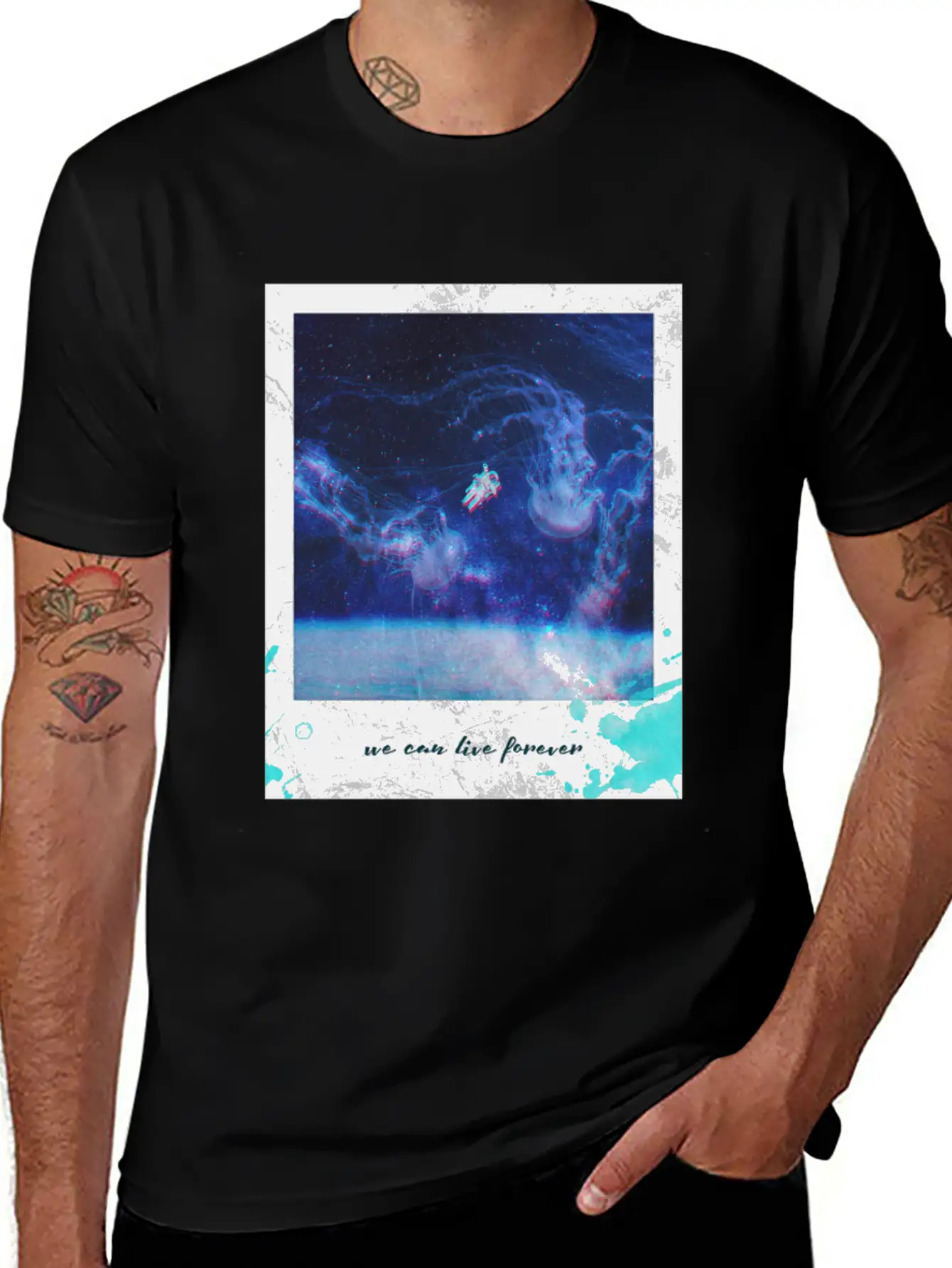 We Can Live Longer Astronaut Breathable Graphic T-Shirt – Perfect For Casual Days