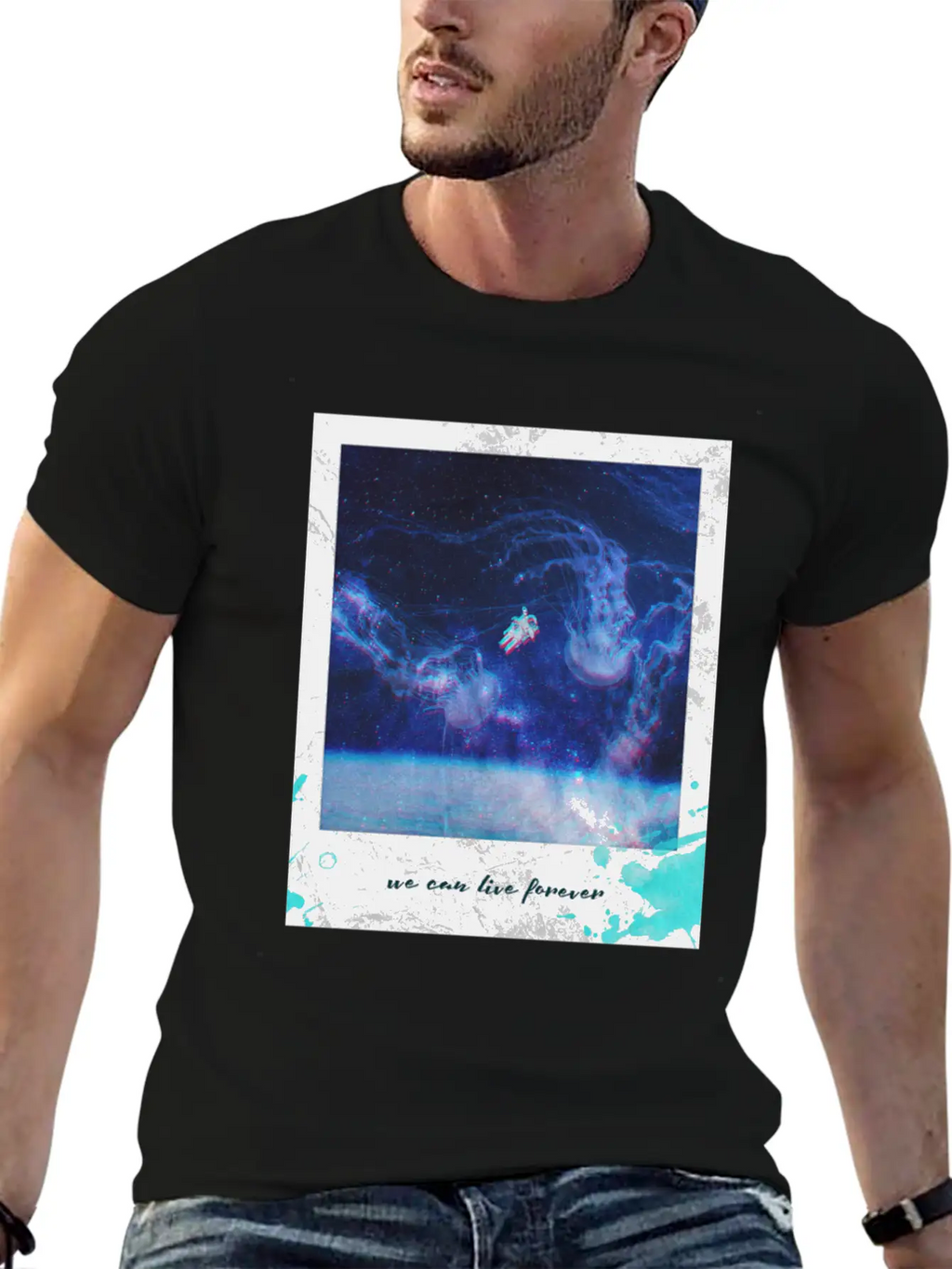We Can Live Longer Astronaut Breathable Graphic T-Shirt – Perfect For Casual Days