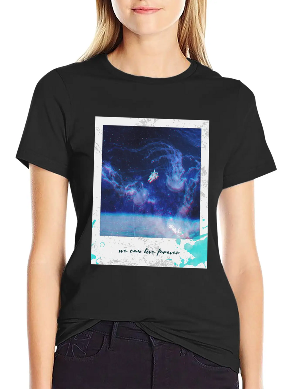 We Can Live Longer Astronaut Breathable Graphic T-Shirt – Perfect For Casual Days
