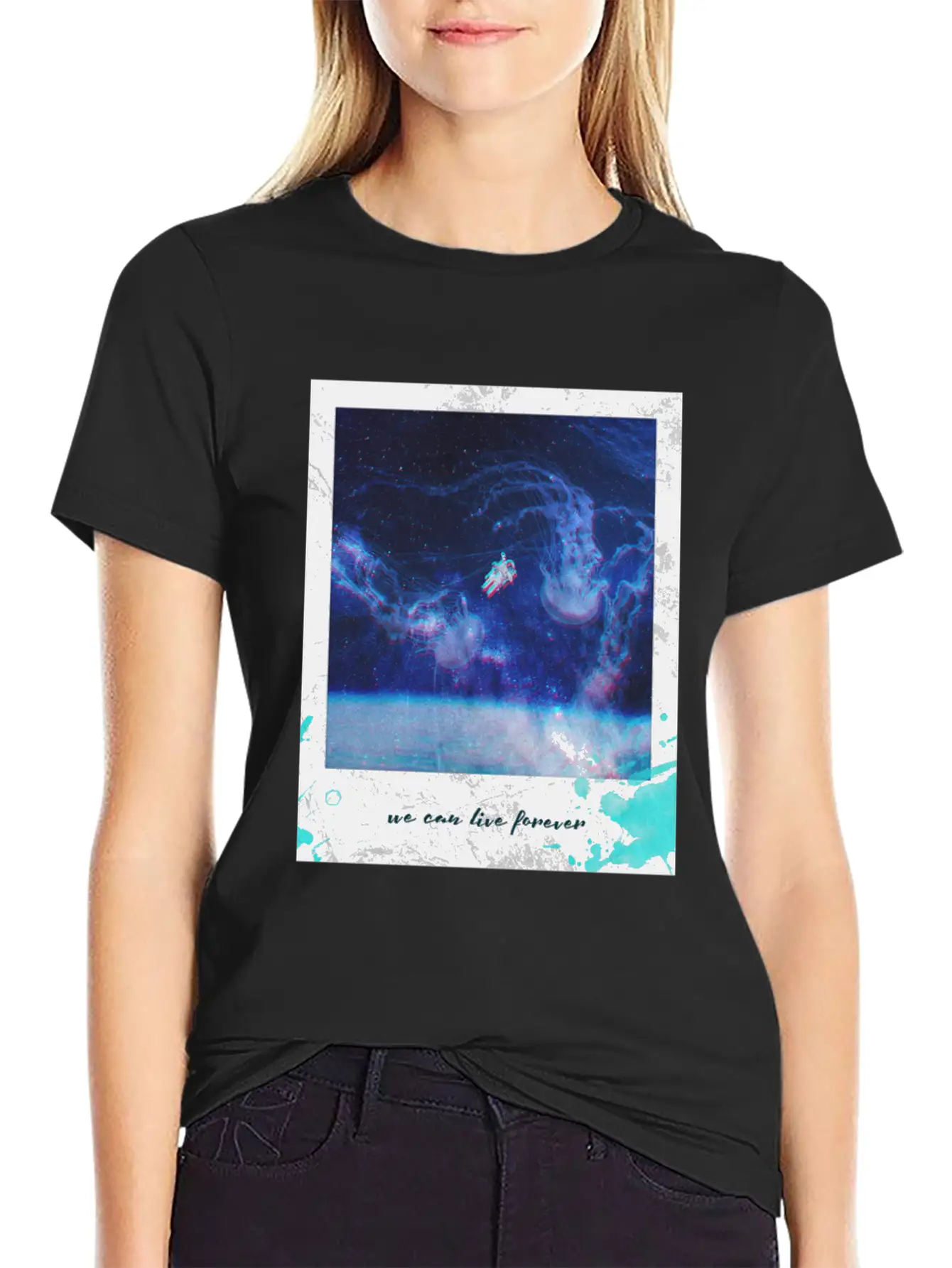 We Can Live Longer Astronaut Breathable Graphic T-Shirt – Perfect For Casual Days