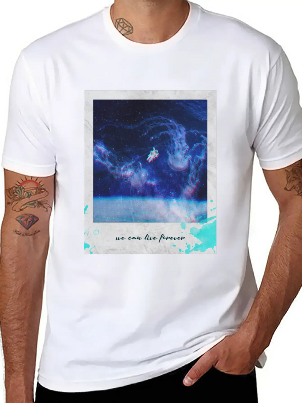 We Can Live Longer Astronaut Breathable Graphic T-Shirt – Perfect For Casual Days