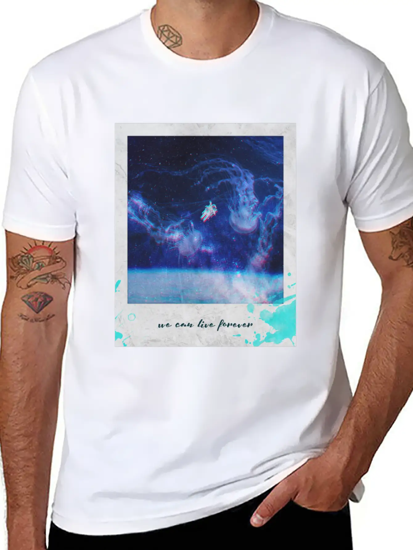 We Can Live Longer Astronaut Breathable Graphic T-Shirt – Perfect For Casual Days