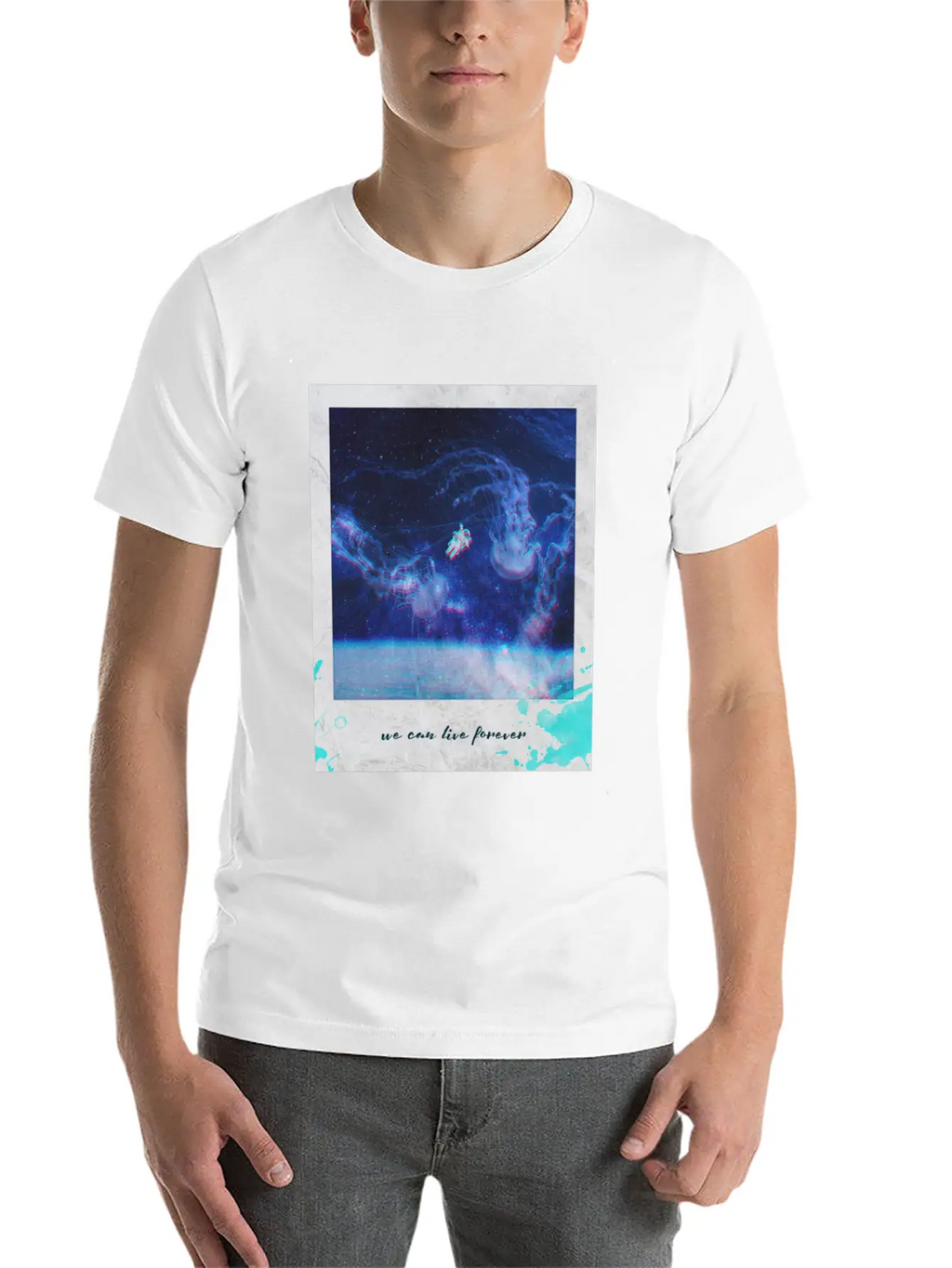 We Can Live Longer Astronaut Breathable Graphic T-Shirt – Perfect For Casual Days