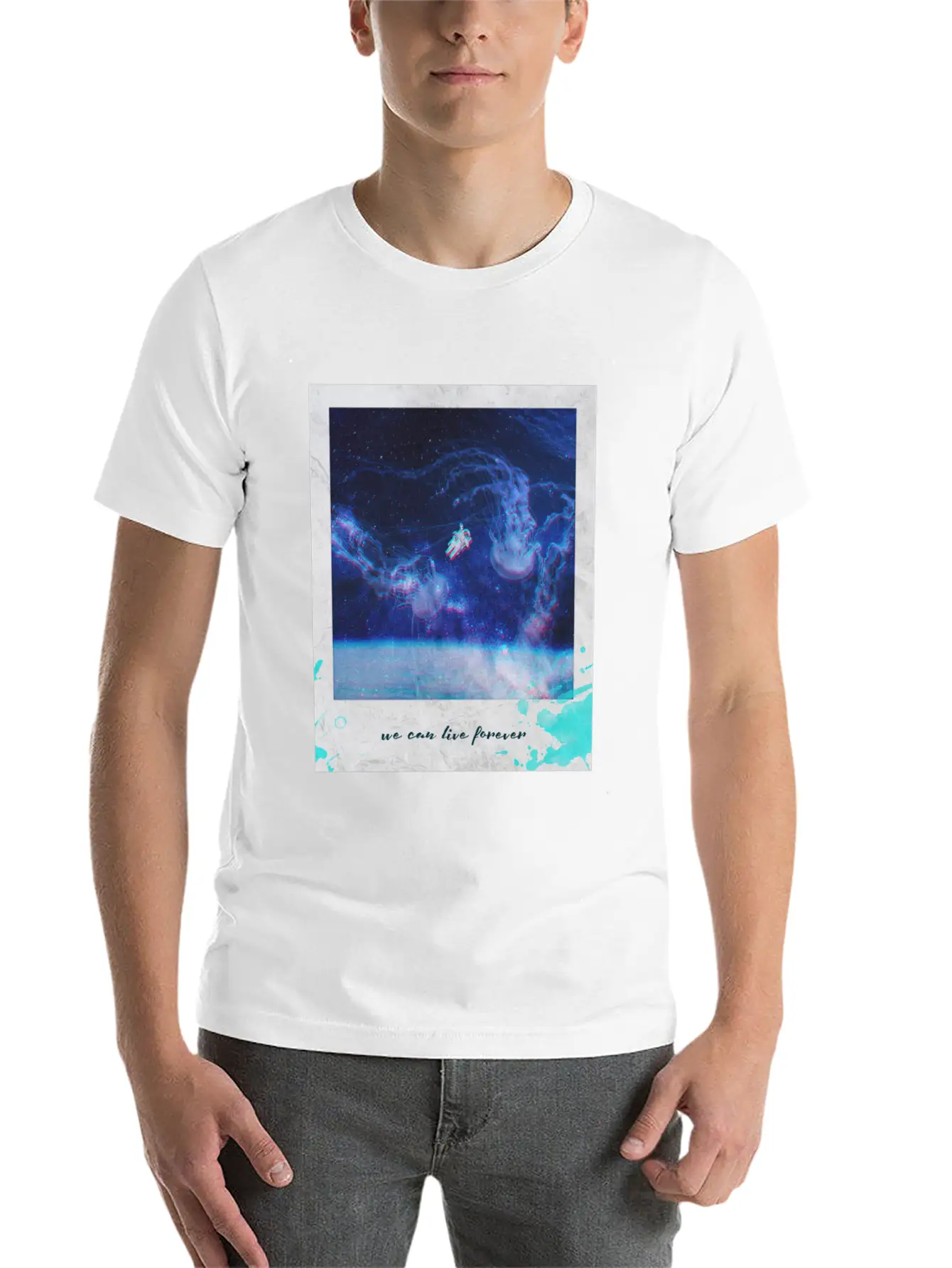 We Can Live Longer Astronaut Breathable Graphic T-Shirt – Perfect For Casual Days