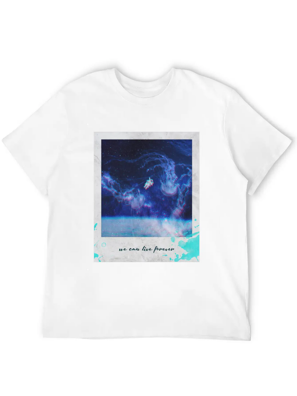 We Can Live Longer Astronaut Breathable Graphic T-Shirt – Perfect For Casual Days