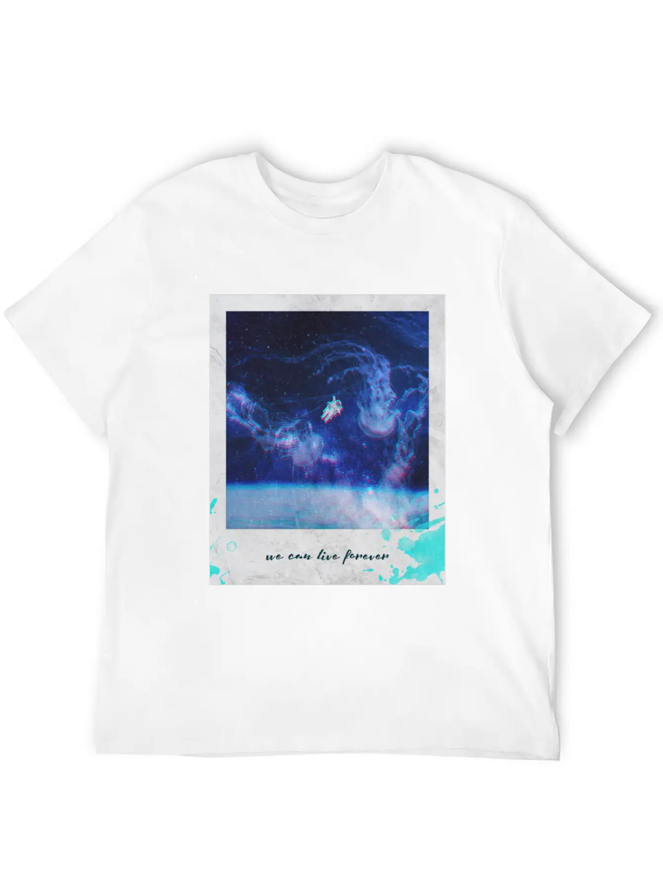 We Can Live Longer Astronaut Breathable Graphic T-Shirt – Perfect For Casual Days