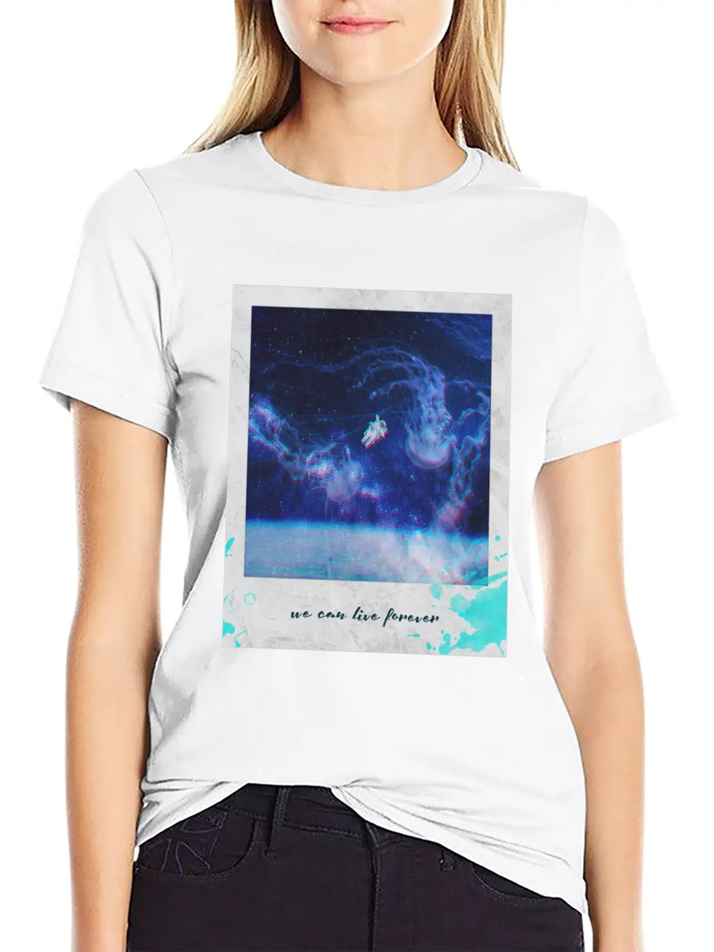 We Can Live Longer Astronaut Breathable Graphic T-Shirt – Perfect For Casual Days