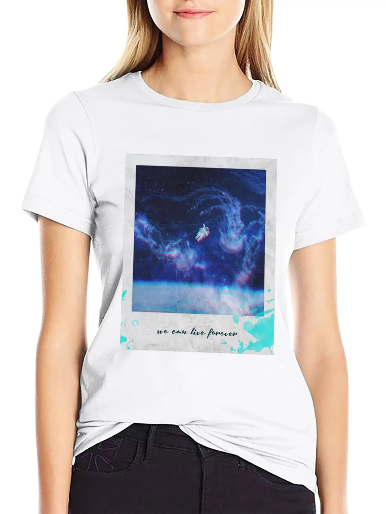 We Can Live Longer Astronaut Breathable Graphic T-Shirt – Perfect For Casual Days