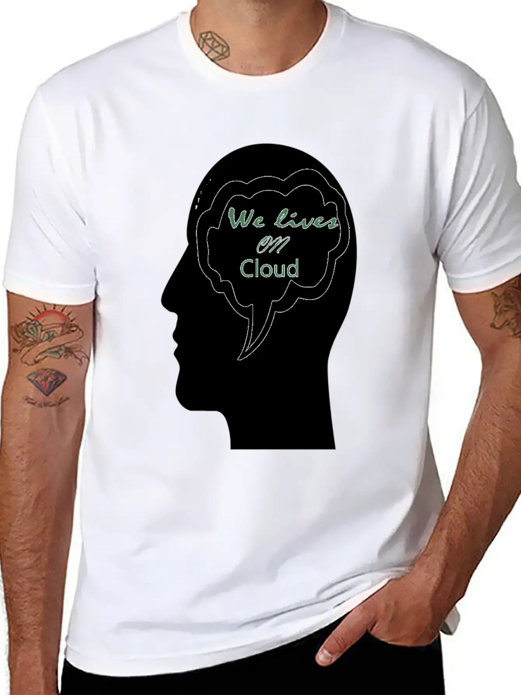We Lives On Cloud Essential Cotton Tee For Daily Outfits – Unisex Style