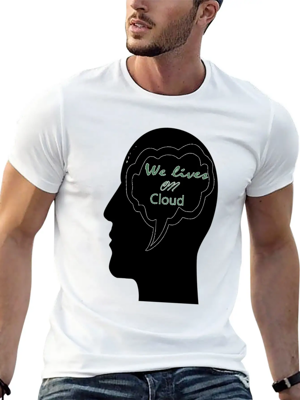 We Lives On Cloud Essential Cotton Tee For Daily Outfits – Unisex Style