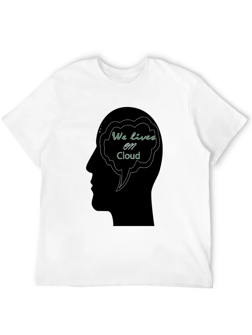 We Lives On Cloud Essential Cotton Tee For Daily Outfits – Unisex Style