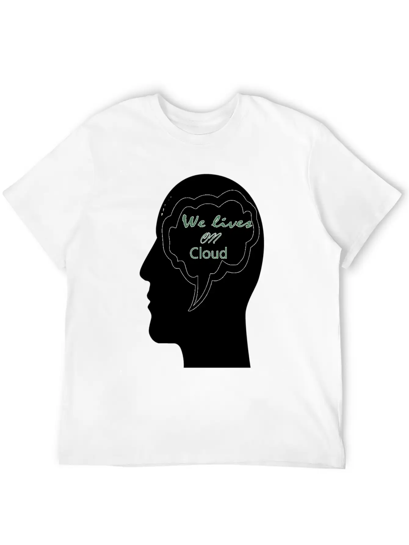 We Lives On Cloud Essential Cotton Tee For Daily Outfits – Unisex Style