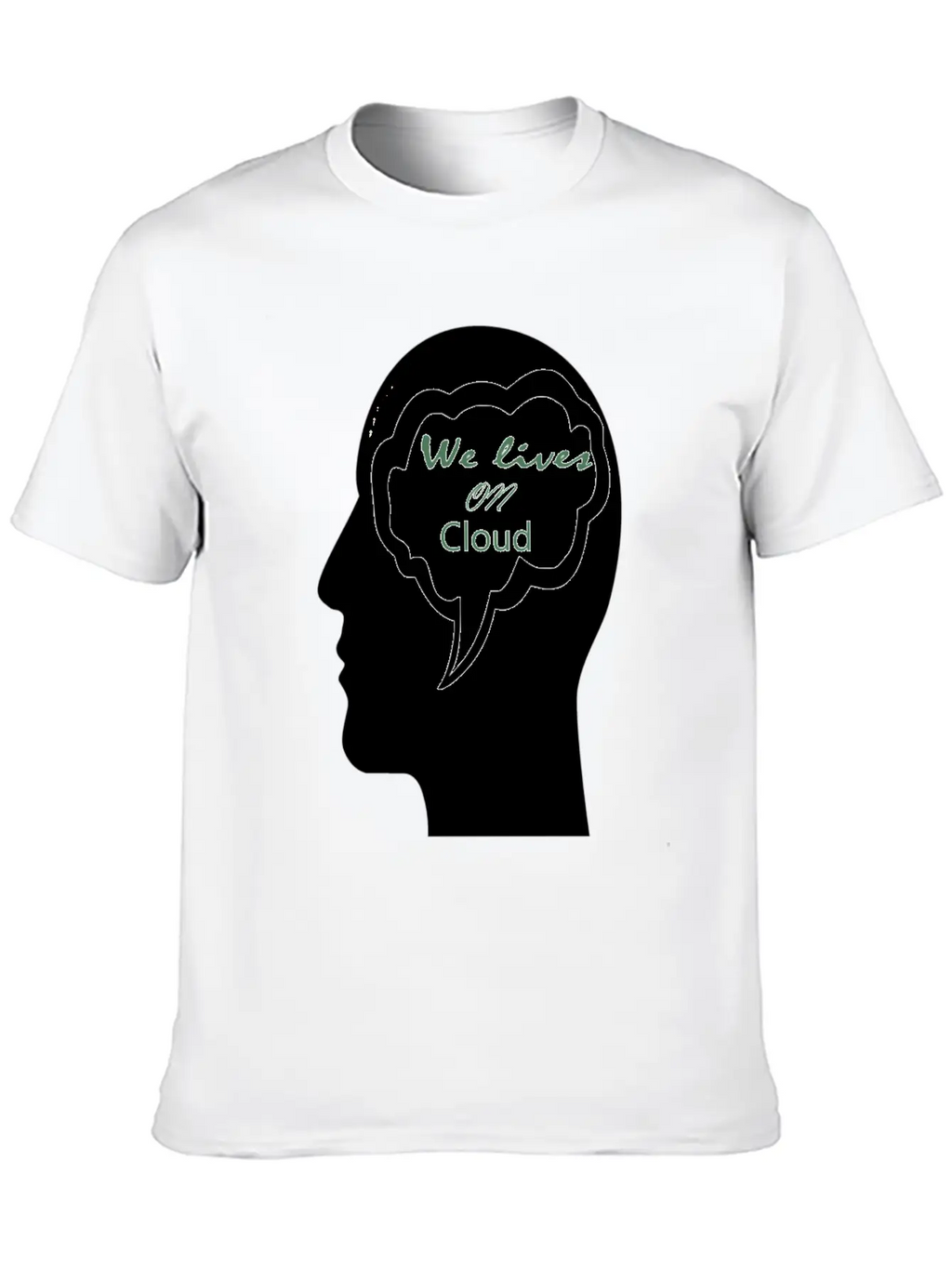 We Lives On Cloud Essential Cotton Tee For Daily Outfits – Unisex Style
