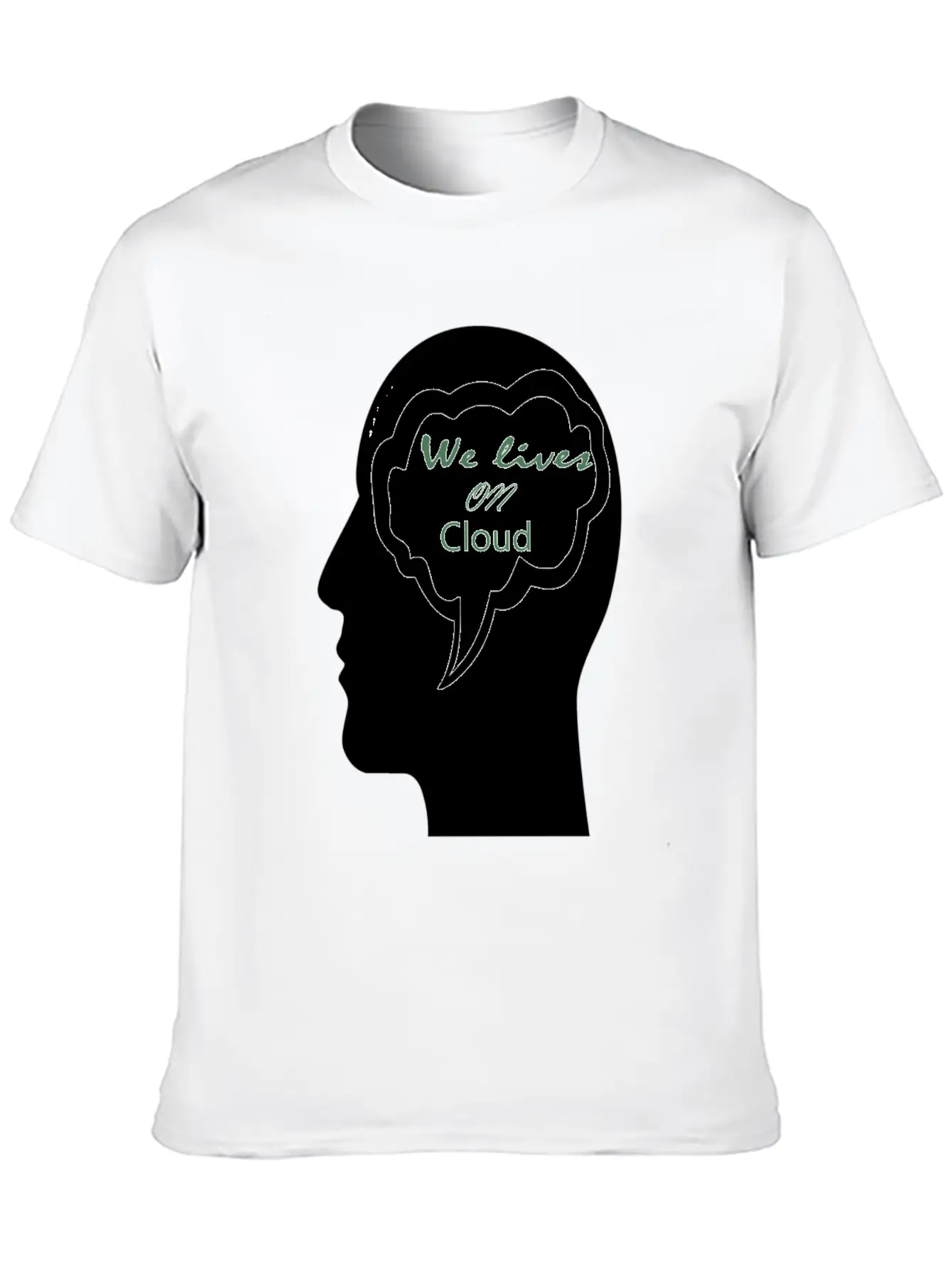 We Lives On Cloud Essential Cotton Tee For Daily Outfits – Unisex Style