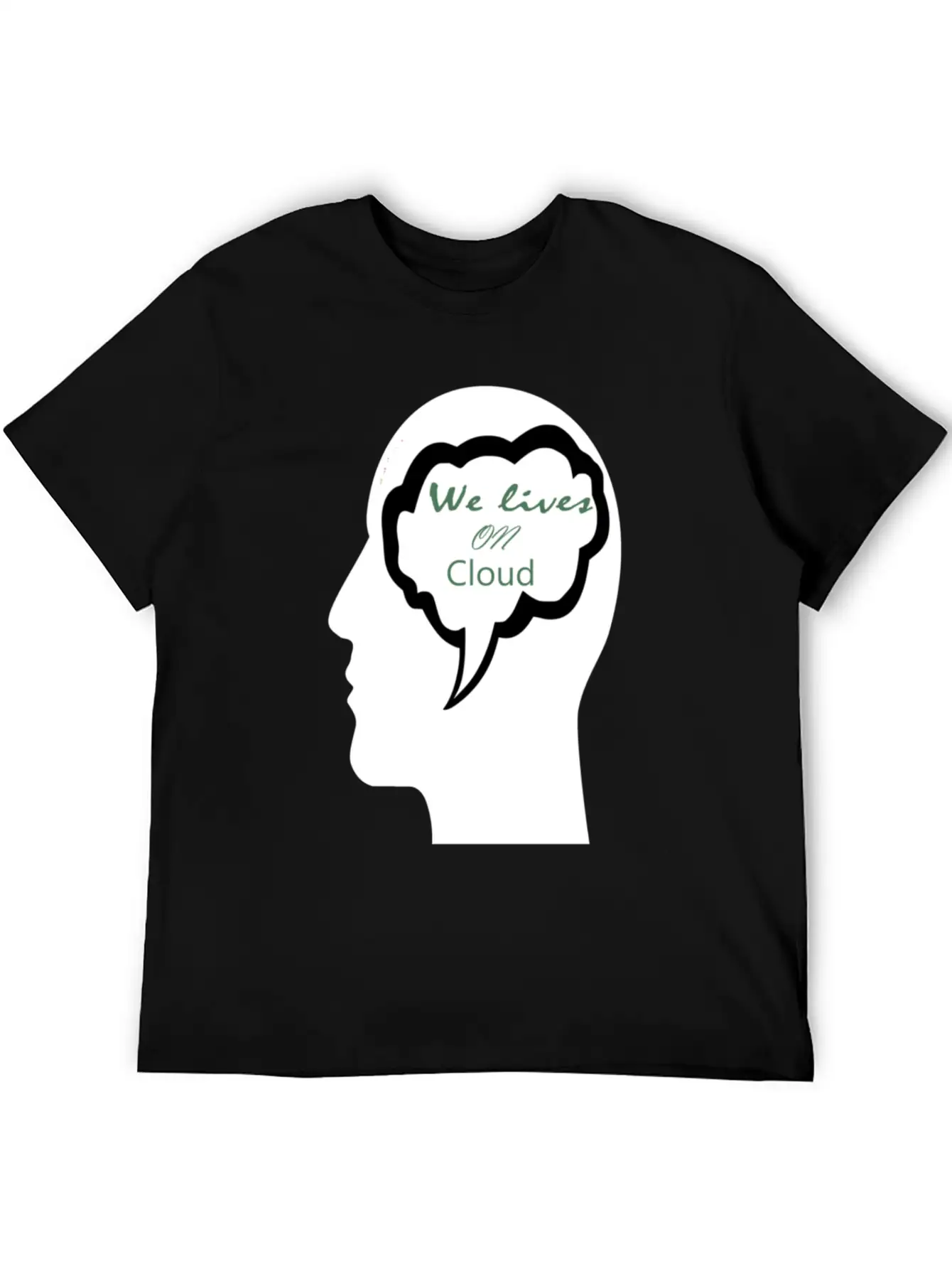 We Lives On Cloud Essential Cotton Tee For Daily Outfits – Unisex Style
