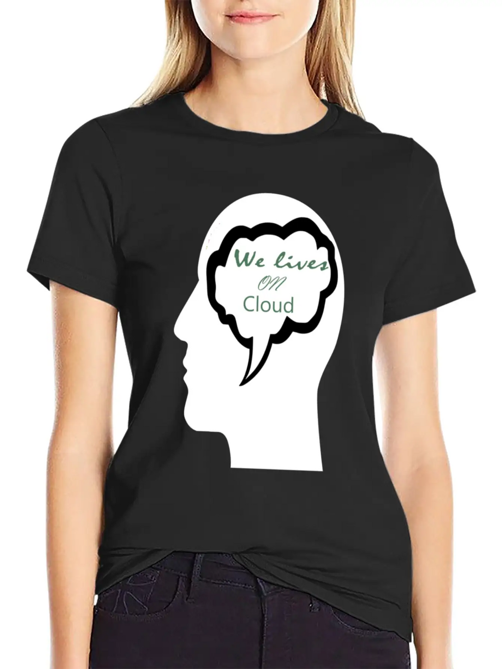 We Lives On Cloud Essential Cotton Tee For Daily Outfits – Unisex Style