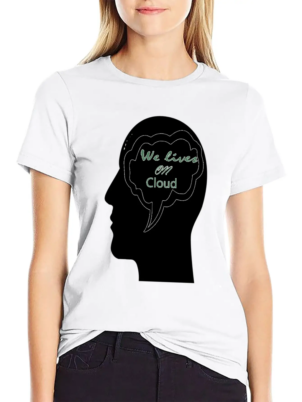 We Lives On Cloud Essential Cotton Tee For Daily Outfits – Unisex Style