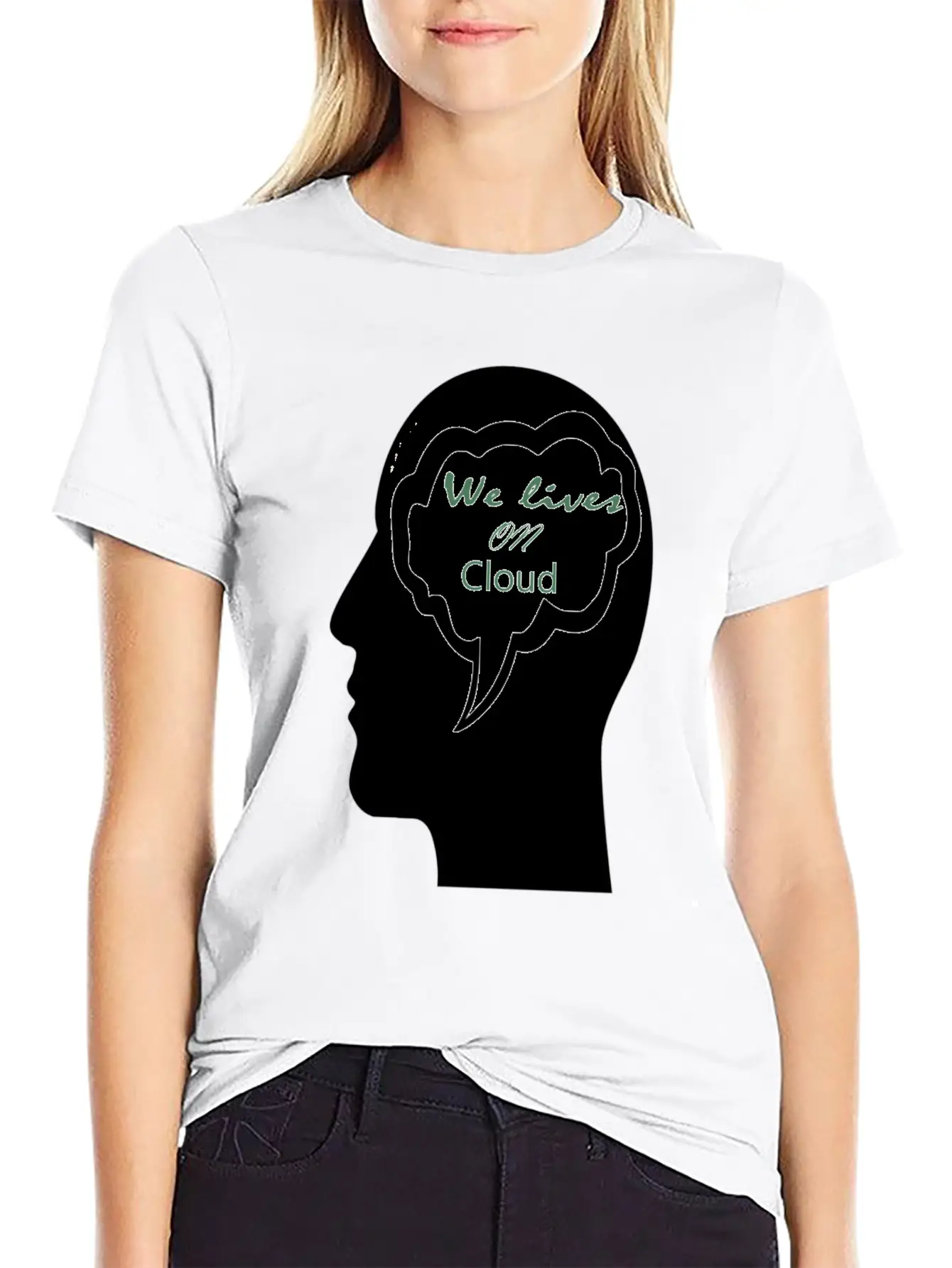 We Lives On Cloud Essential Cotton Tee For Daily Outfits – Unisex Style