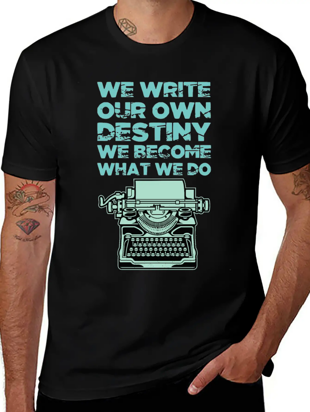 We Write Our Own Destiny Shadows Of Thoughts Gift Stylish Everyday T-Shirt – Unisex Basic Cotton Tee