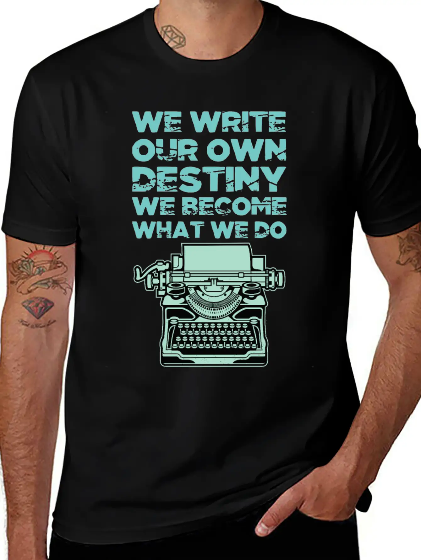 We Write Our Own Destiny Shadows Of Thoughts Gift Stylish Everyday T-Shirt – Unisex Basic Cotton Tee