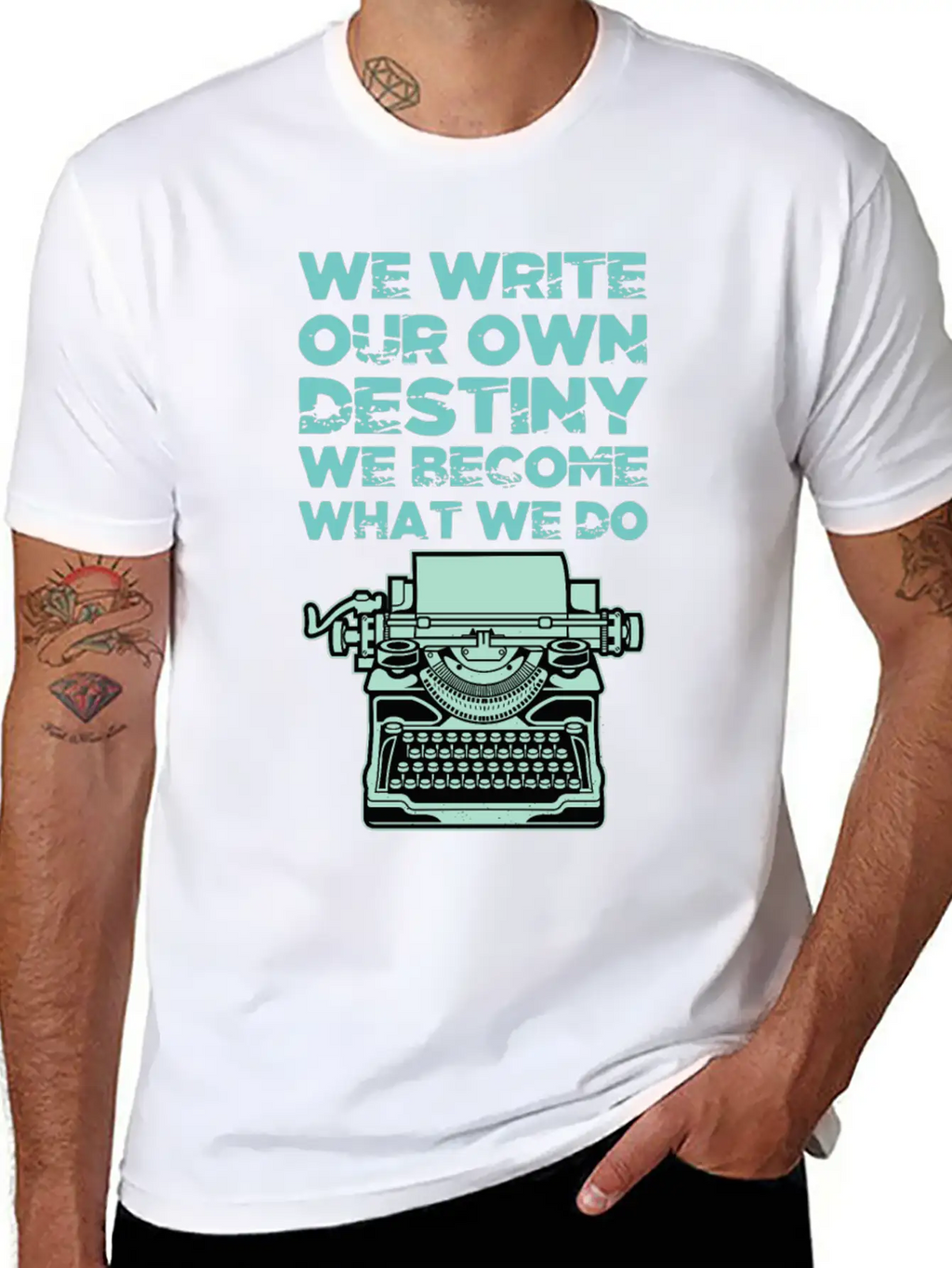 We Write Our Own Destiny Shadows Of Thoughts Gift Stylish Everyday T-Shirt – Unisex Basic Cotton Tee