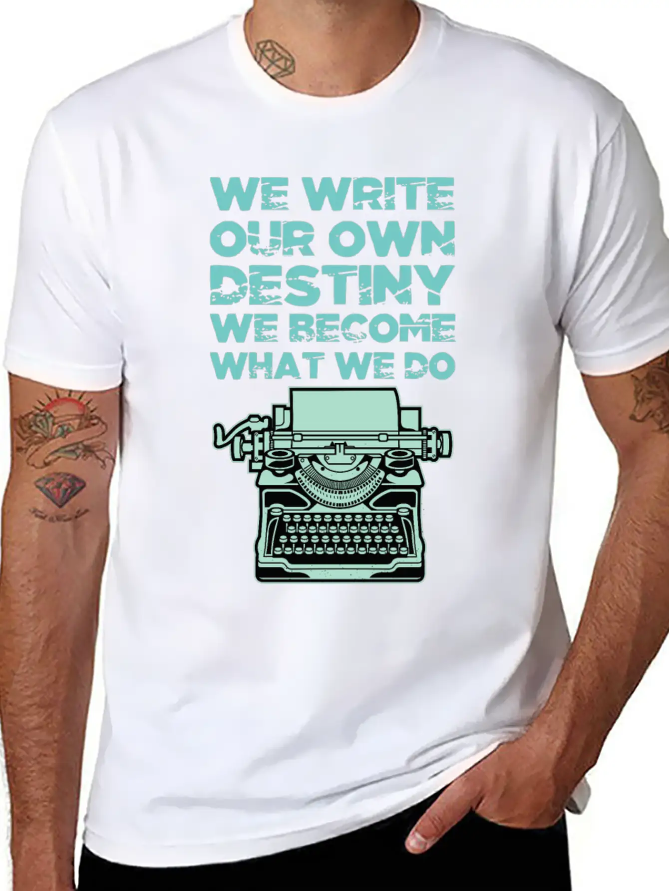 We Write Our Own Destiny Shadows Of Thoughts Gift Stylish Everyday T-Shirt – Unisex Basic Cotton Tee