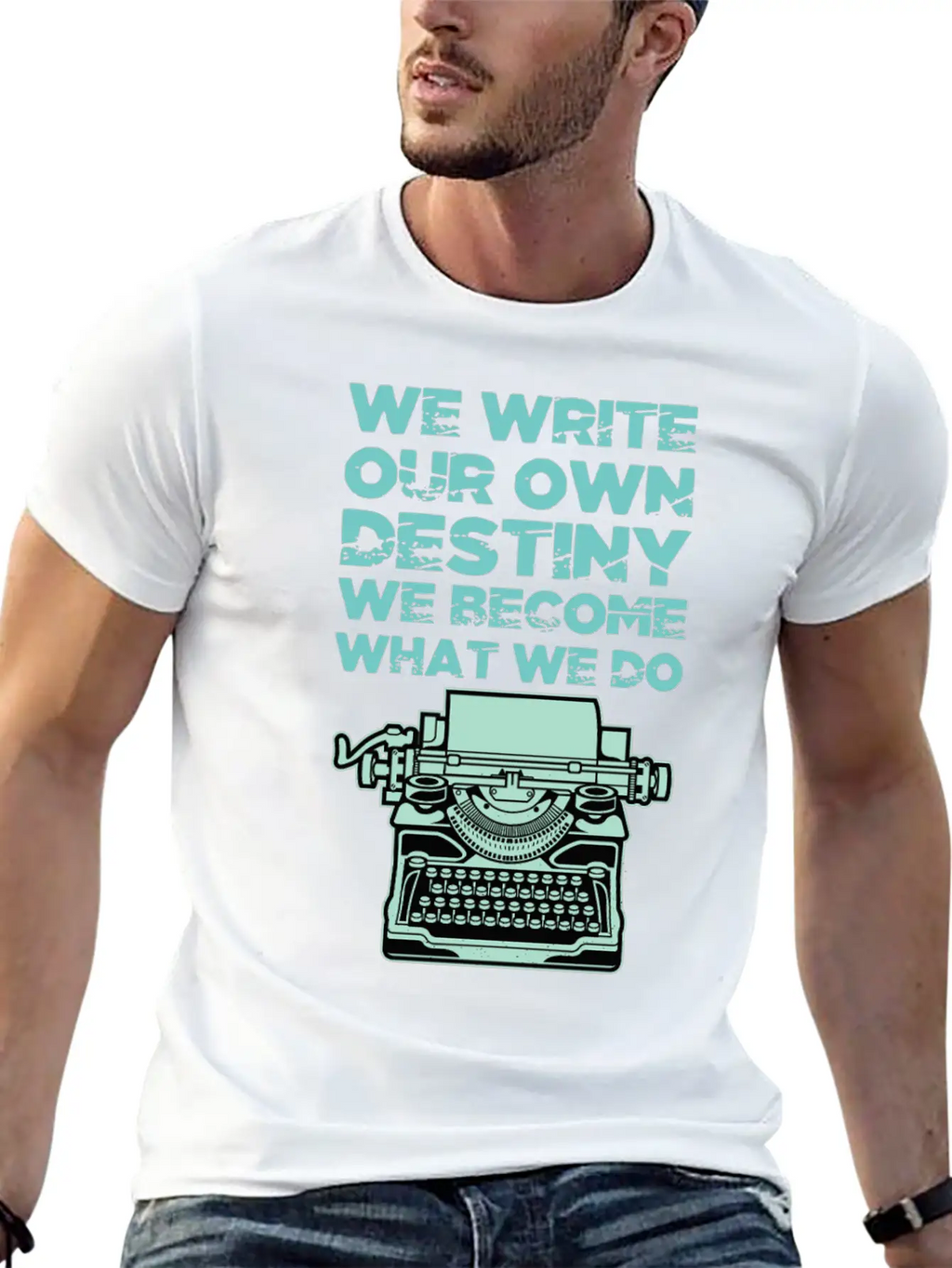We Write Our Own Destiny Shadows Of Thoughts Gift Stylish Everyday T-Shirt – Unisex Basic Cotton Tee