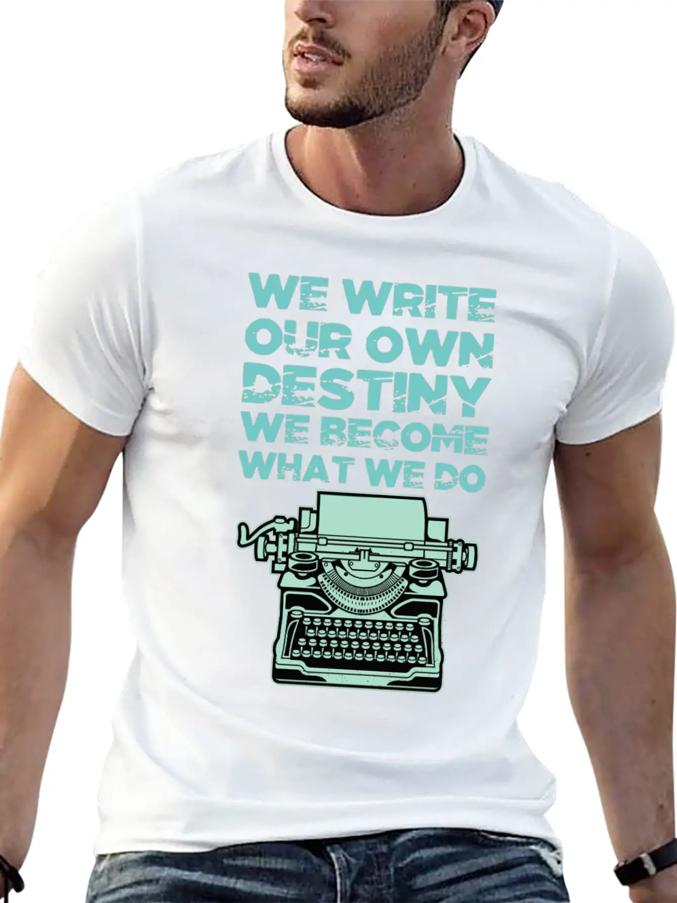 We Write Our Own Destiny Shadows Of Thoughts Gift Stylish Everyday T-Shirt – Unisex Basic Cotton Tee