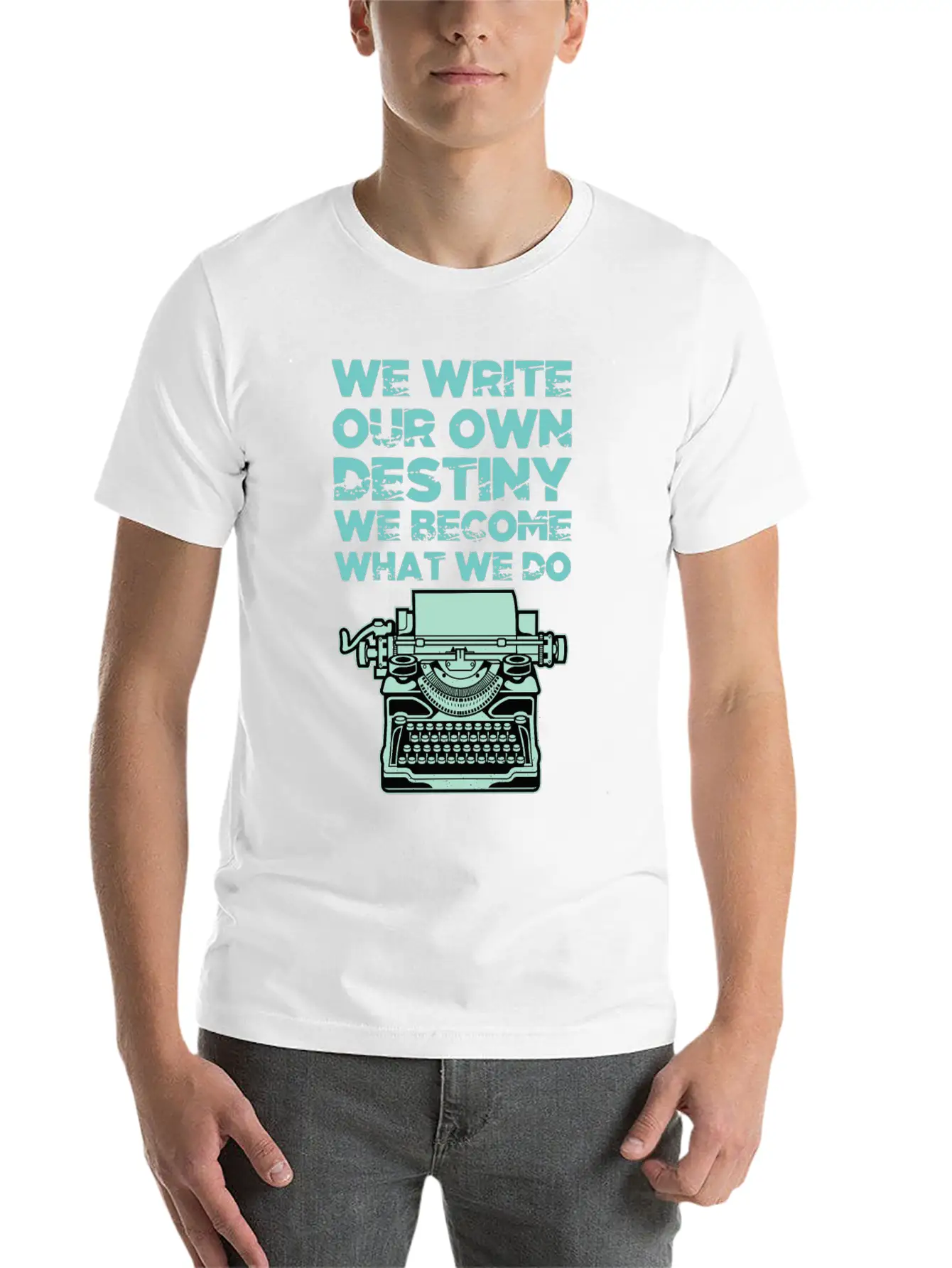 We Write Our Own Destiny Shadows Of Thoughts Gift Stylish Everyday T-Shirt – Unisex Basic Cotton Tee