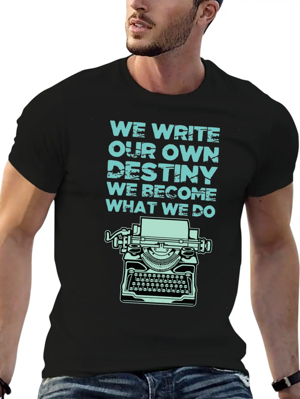 We Write Our Own Destiny Shadows Of Thoughts Gift Stylish Everyday T-Shirt – Unisex Basic Cotton Tee