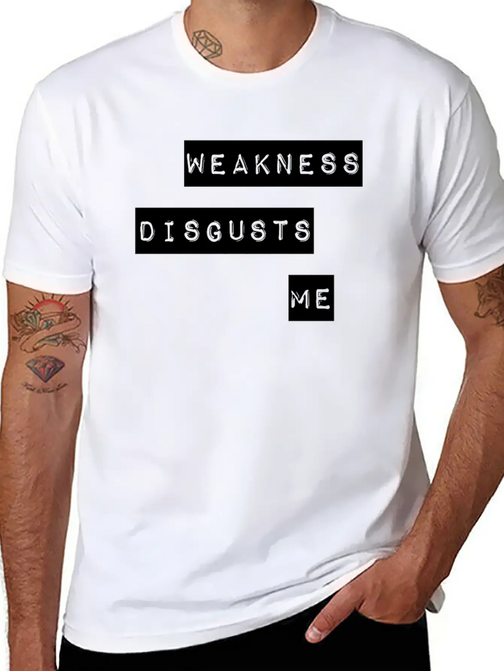 Weakness Disgusts Me Timeless Short Sleeve Tee – Comfy And Minimalist Design