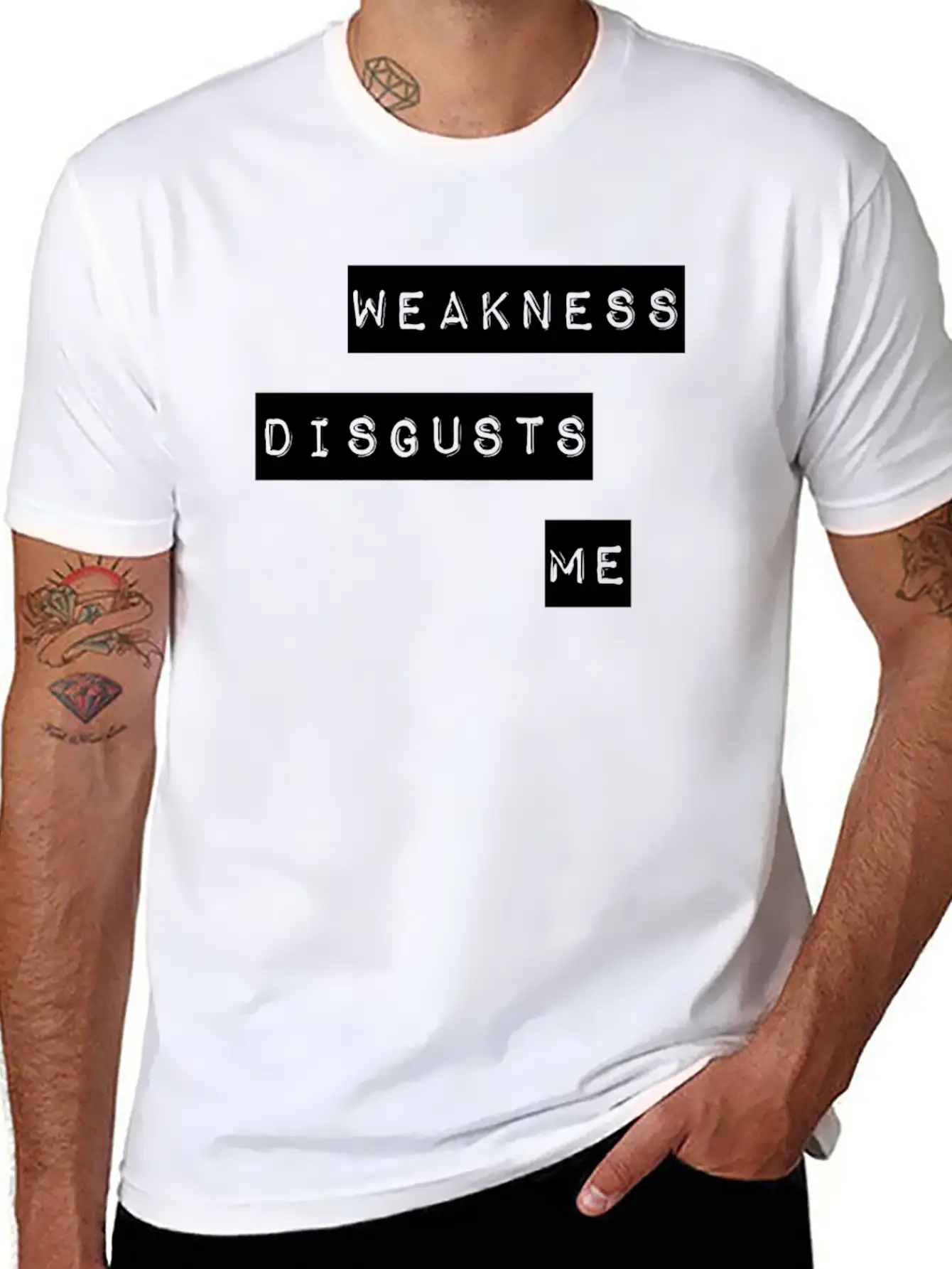 Weakness Disgusts Me Timeless Short Sleeve Tee – Comfy And Minimalist Design