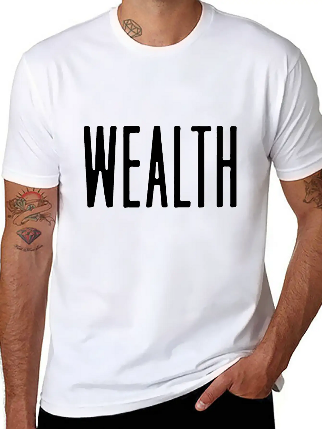 Wealth Quote Style Unisex Casual T-Shirt – Clean Design For Daily Comfort
