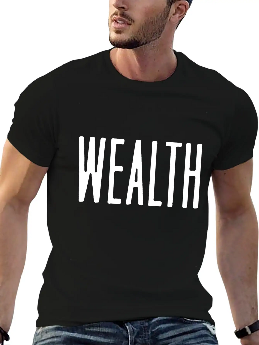 Wealth Quote Style Unisex Casual T-Shirt – Clean Design For Daily Comfort