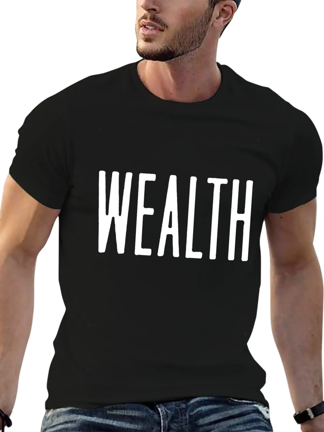 Wealth Quote Style Unisex Casual T-Shirt – Clean Design For Daily Comfort