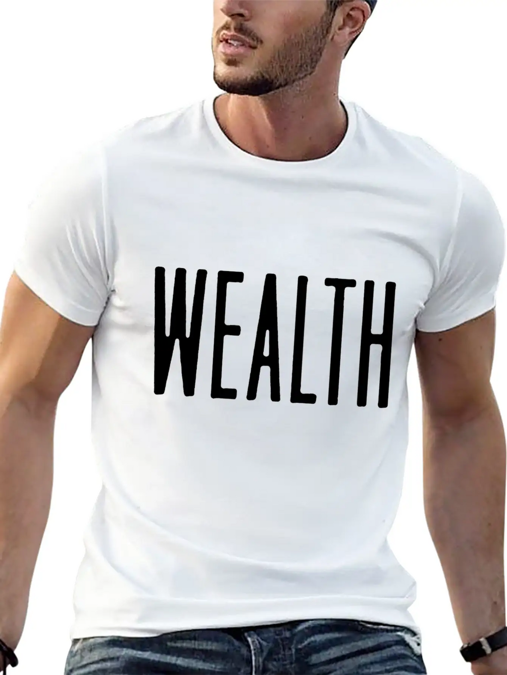 Wealth Quote Style Unisex Casual T-Shirt – Clean Design For Daily Comfort