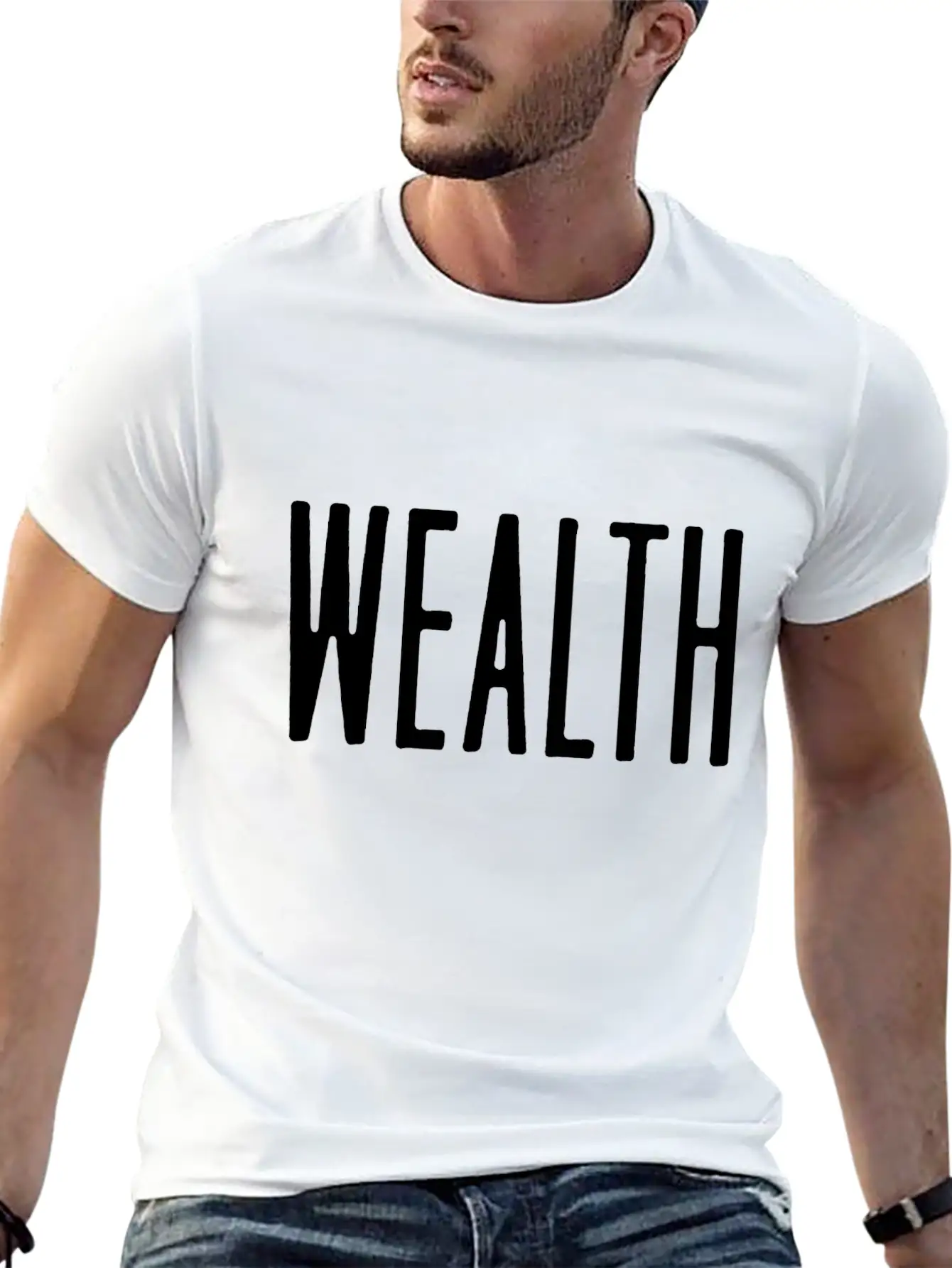 Wealth Quote Style Unisex Casual T-Shirt – Clean Design For Daily Comfort