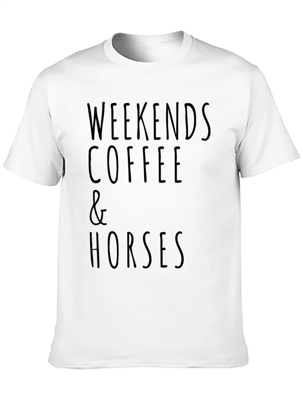 Weekends Coffee Horses Horse Lover Gift Modern Fit Casual T-Shirt – Clean And Versatile Design
