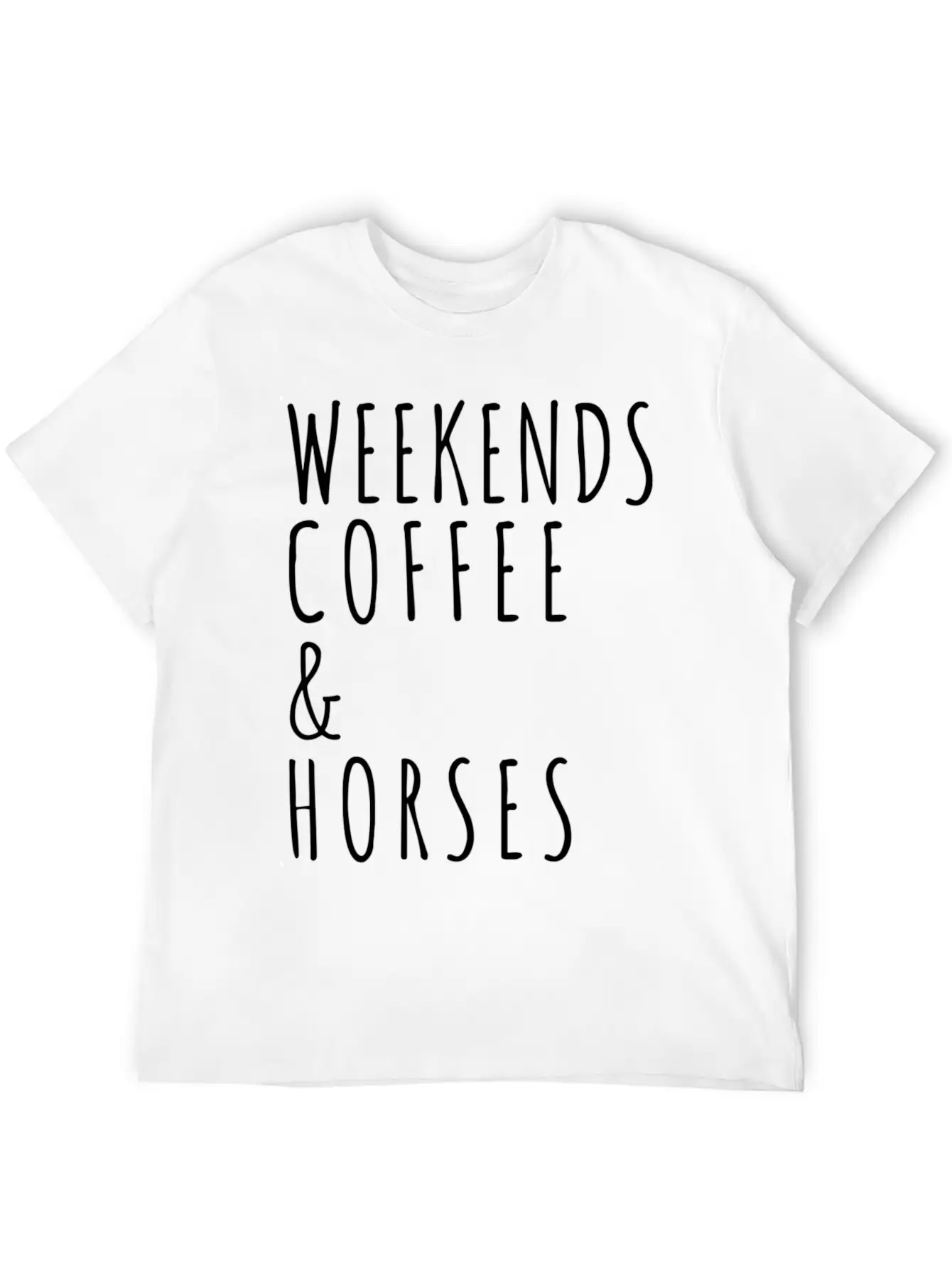 Weekends Coffee Horses Horse Lover Gift Modern Fit Casual T-Shirt – Clean And Versatile Design
