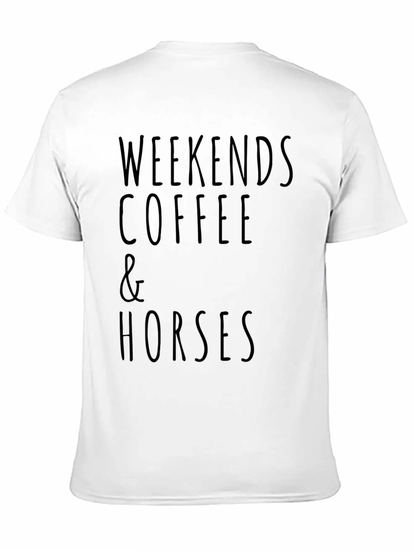 Weekends Coffee Horses Horse Lover Gift Modern Fit Casual T-Shirt – Clean And Versatile Design