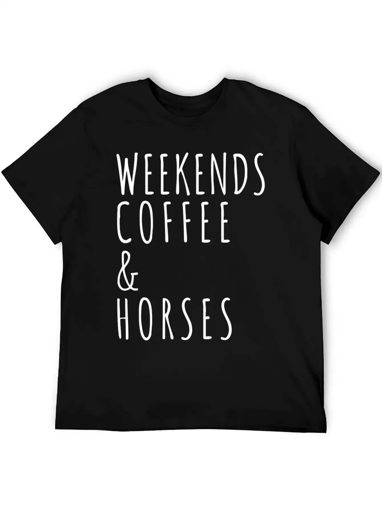 Weekends Coffee Horses Horse Lover Gift Modern Fit Casual T-Shirt – Clean And Versatile Design