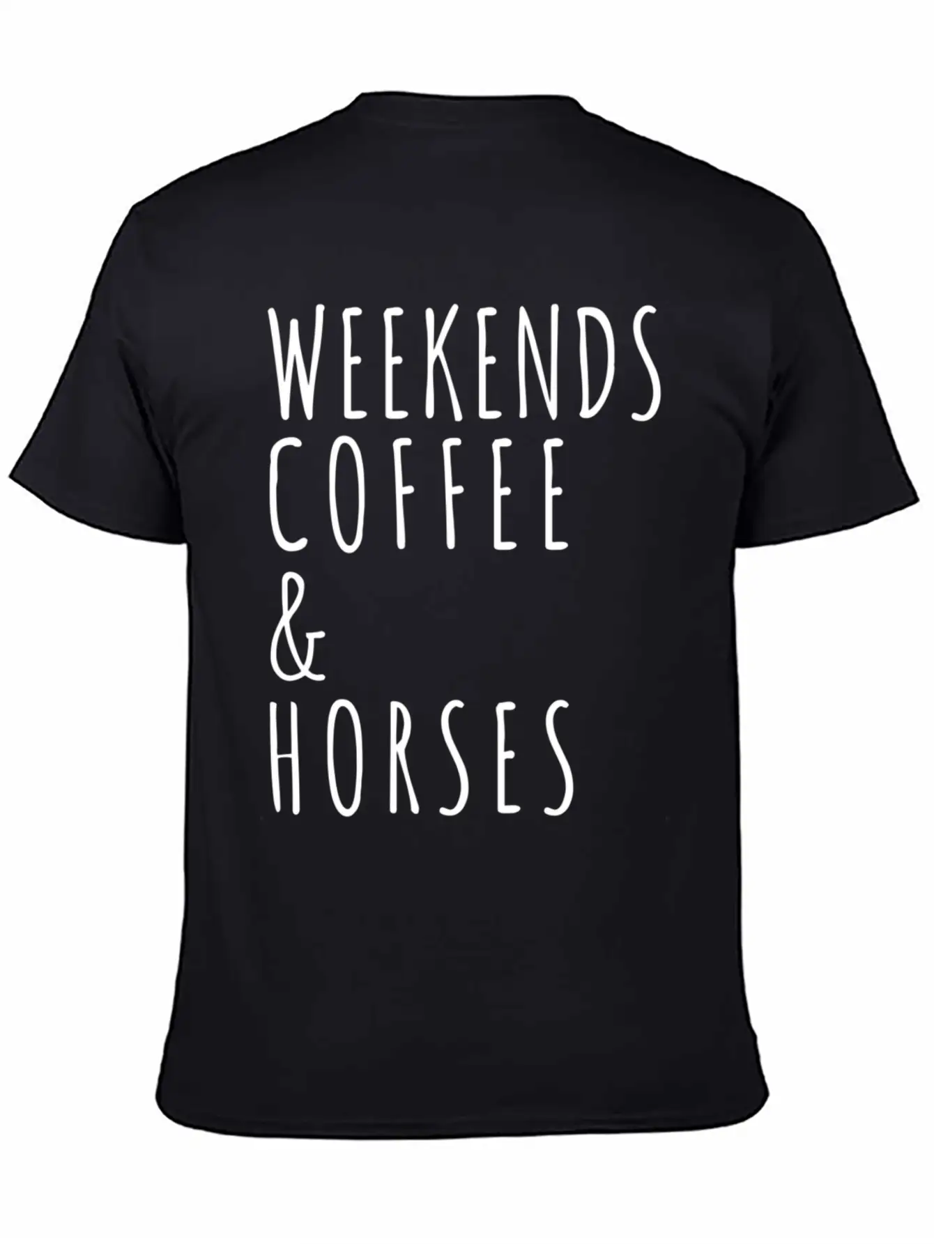 Weekends Coffee Horses Horse Lover Gift Modern Fit Casual T-Shirt – Clean And Versatile Design