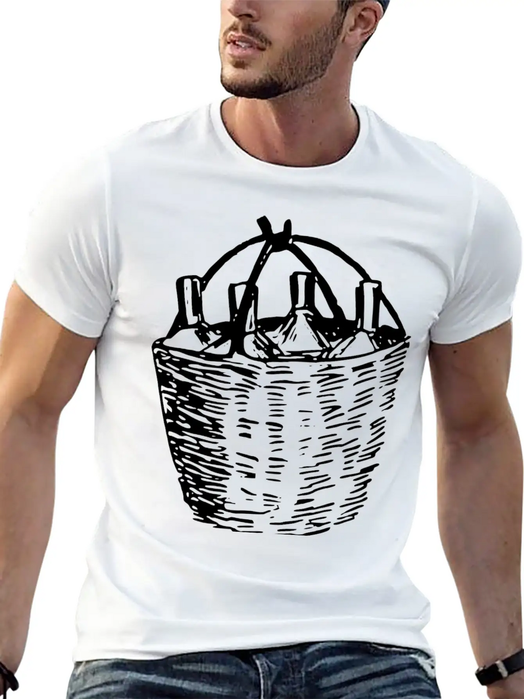 Wein Wine Flasche Glas Bottle Barrels Glasses23 Unisex Casual T-Shirt – Clean Design For Daily Comfort